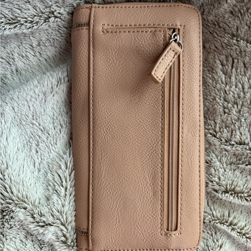 Nine West Pink Pebbled Leather Wallet - Picture 2 of 4